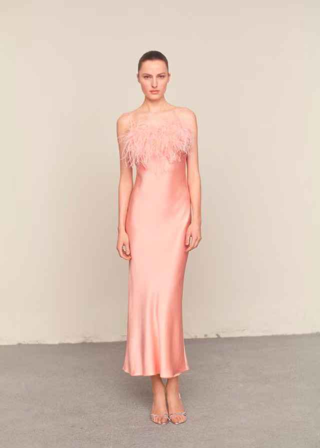 Vestidos lisos de invitada en Mango con descuentos - 9