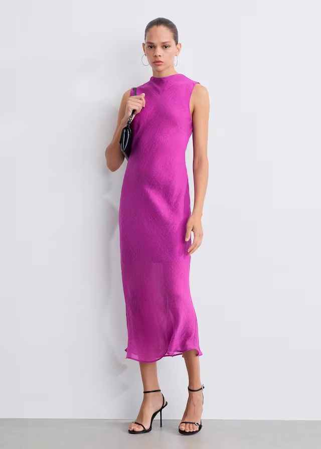 Vestidos lisos de invitada en Mango con descuentos - 12