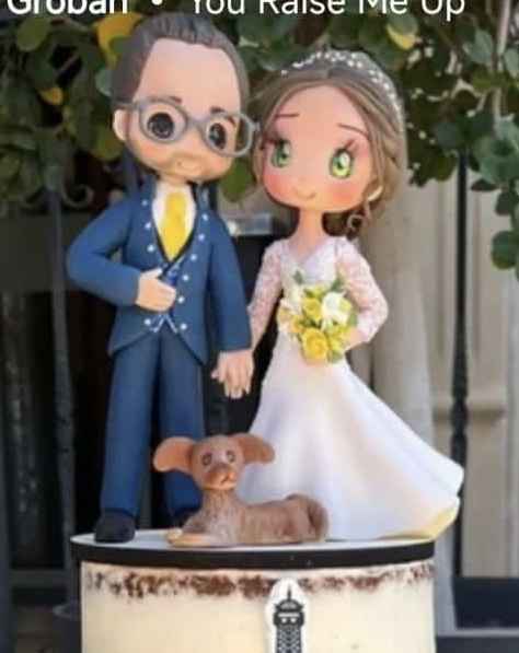 Muñecos tarta boda🤍 - 1