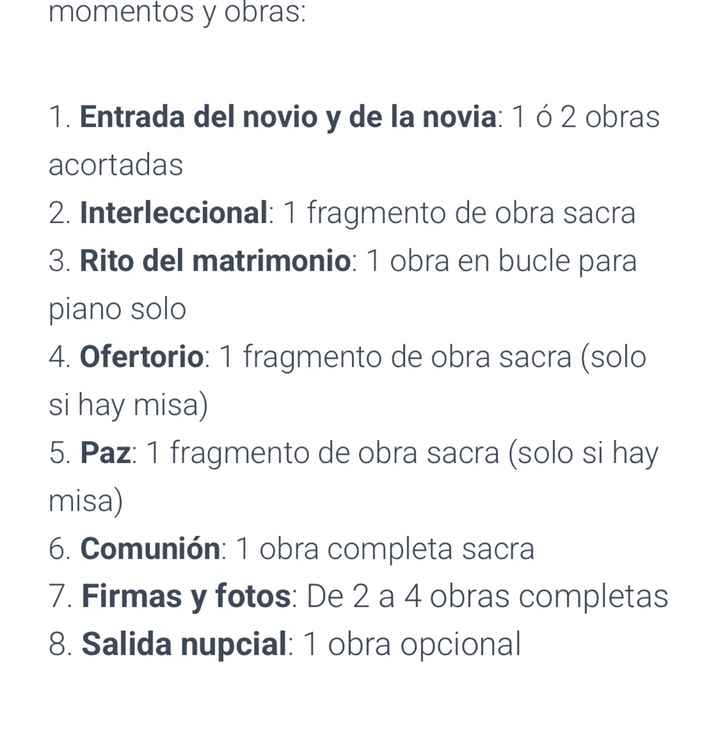 Canciones ceremonia religiosa- Dudas - 1