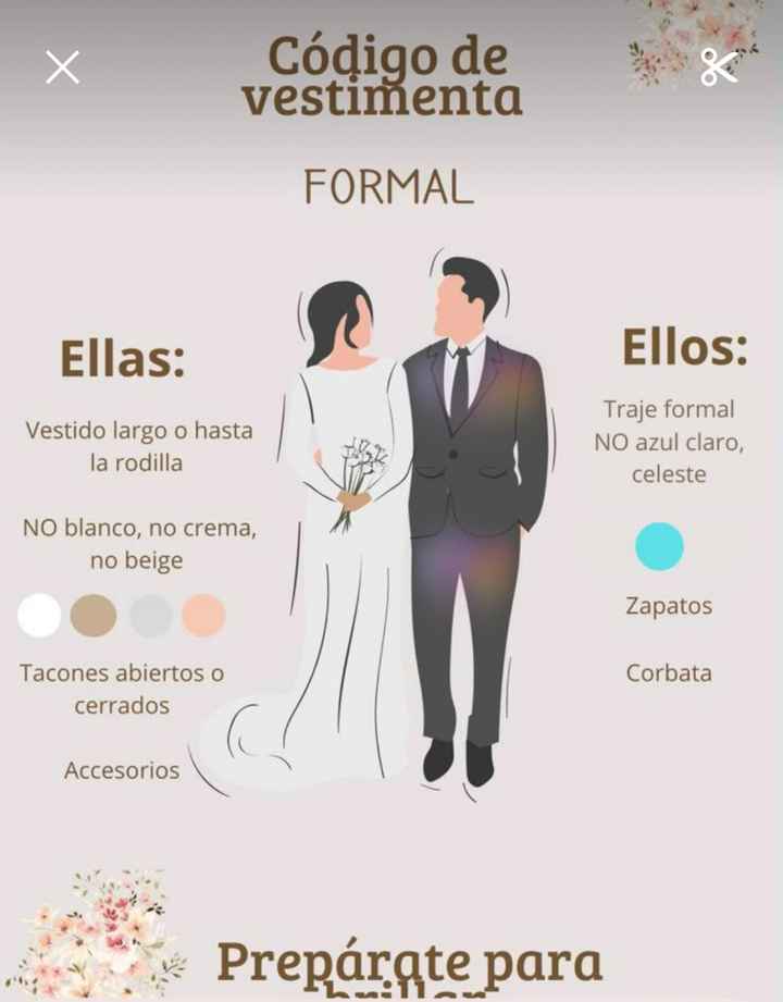 Usaréis dreescode en vuestra boda? - 2