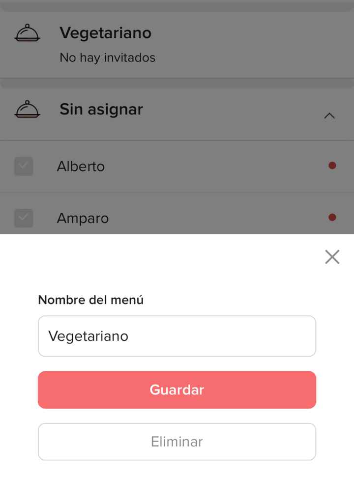 Ayuda edición opciones menús boda - 1