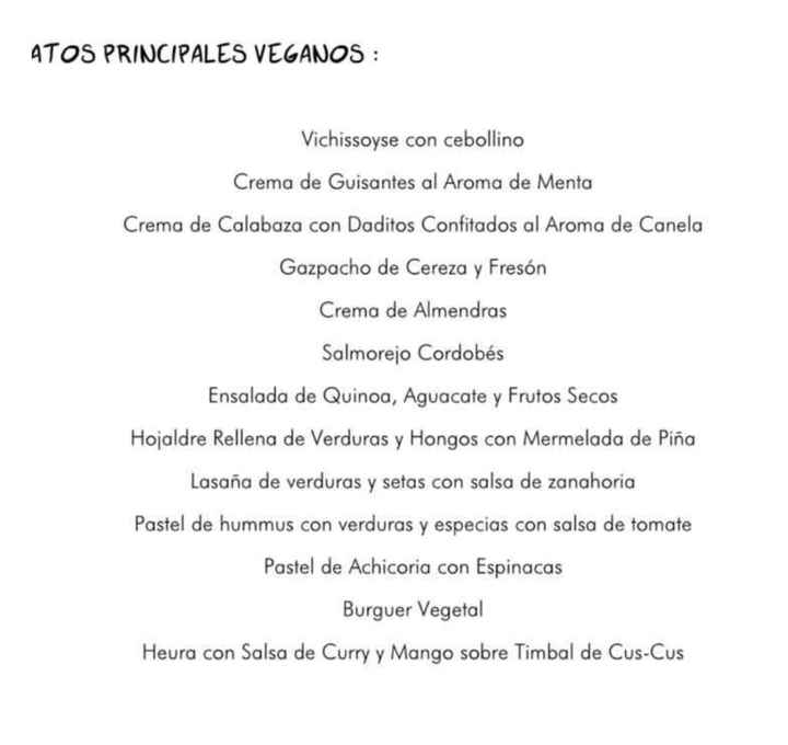 Menú de boda para veganos 🥑🍅🥒 - 1