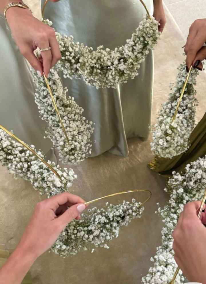 Hoop bouquet para damas de honor - 1