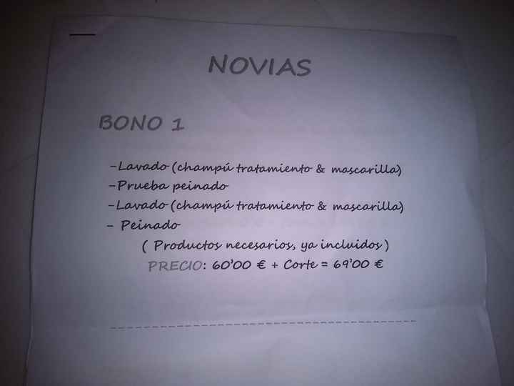 Bonos novia - 2