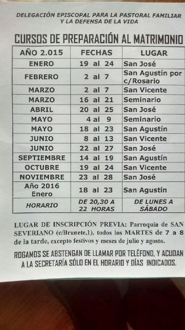 Cursillos prematrimoniales en cádiz capital - 1