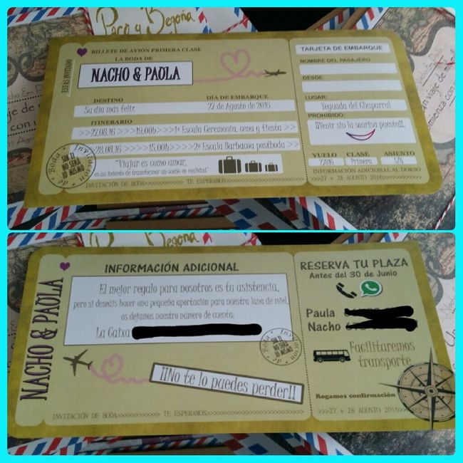Invitaciones terminadas!! - 2