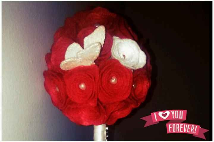 Ramo de novia de fieltro - 1