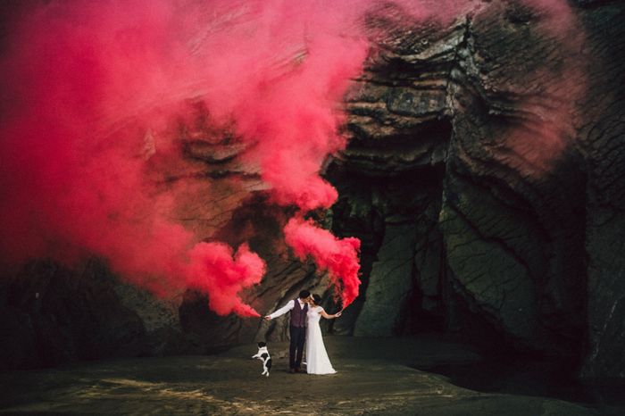 Vengalas de humo de colores para la postboda - 1