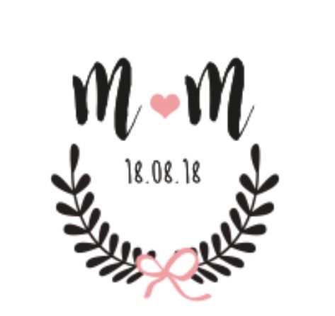  Sello y logo de la boda ... - 1