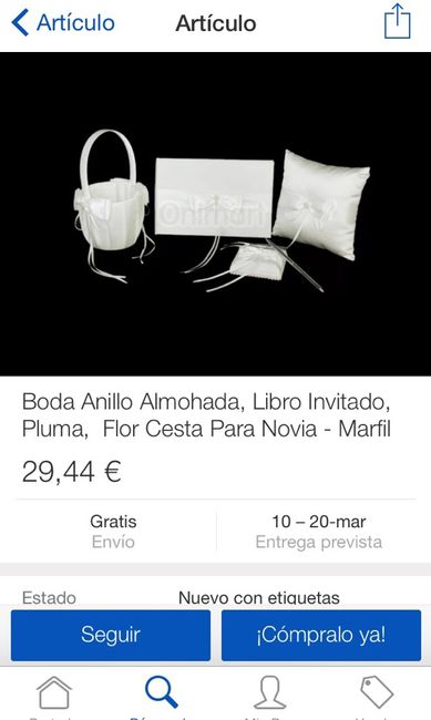 Cesta y cojin para arras en valencia - 1