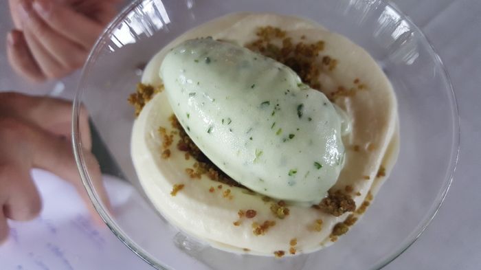 Mojito de naranja con helado casero de menta