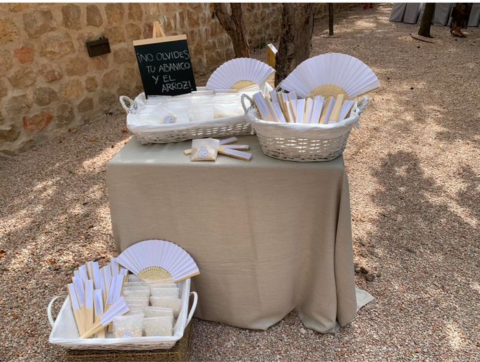 Donde colocar los abanicos para los invitados - 1