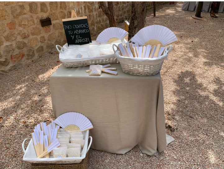 Donde colocar los abanicos para los invitados - 1