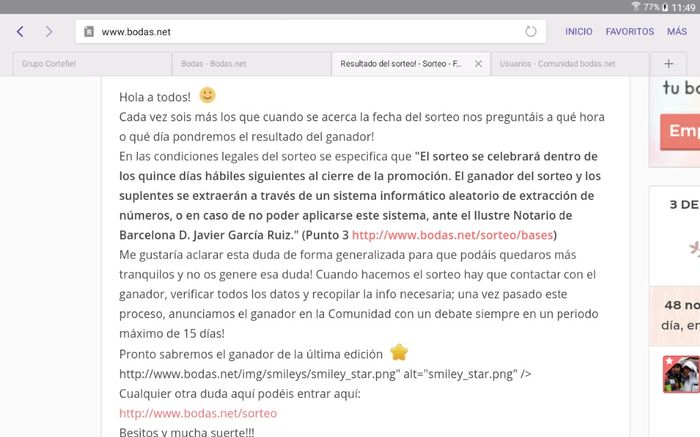 dudas sorteo