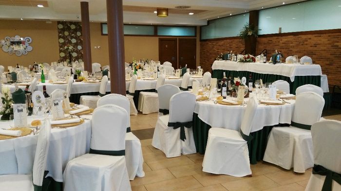 salon montado para la feria