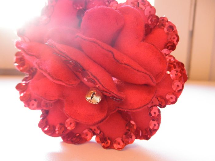 Ramo corazones de fieltro