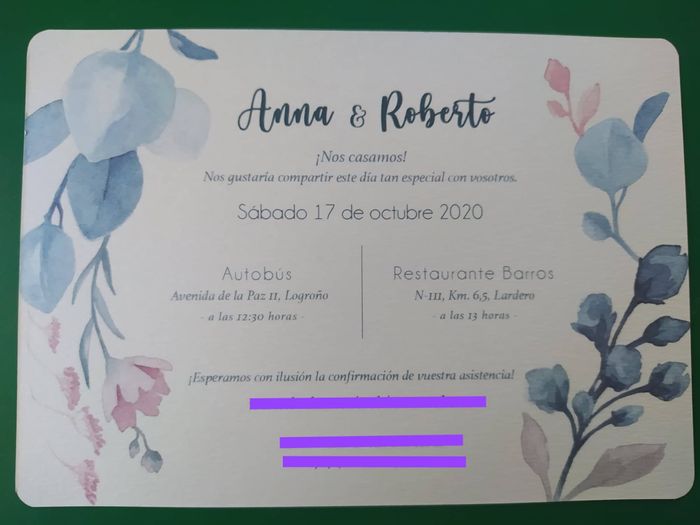 Estructura de una invitación de boda civil. 1