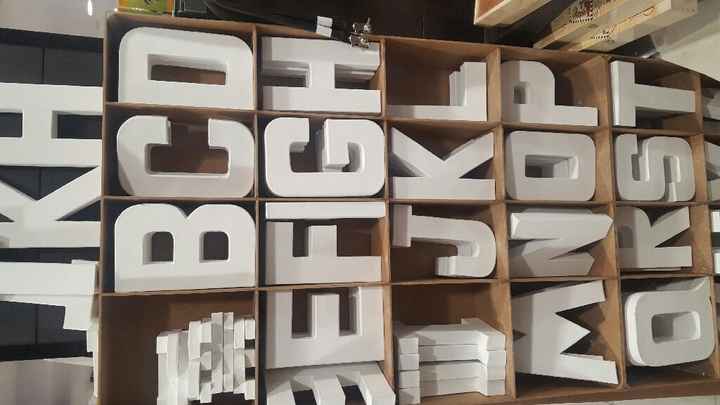 Letras de yeso en abacus - 1