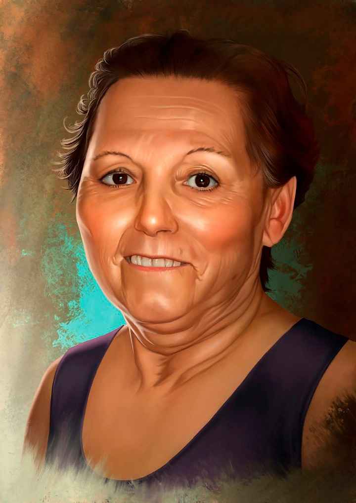 retrato y caricatura digital hiperrealista por encargo