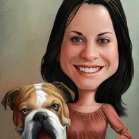 caricatura hiperrealista por encargo