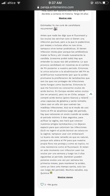 ¿alguna vez habeis sufrido la candidiasis? - 1