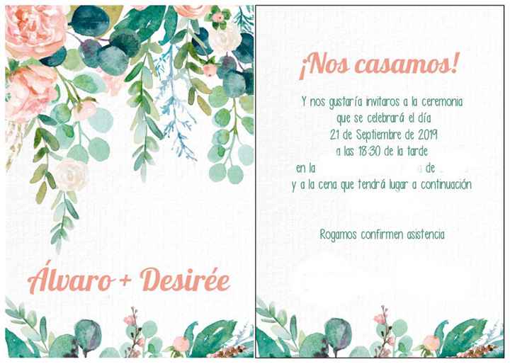Nuestras invitaciones de boda - 1