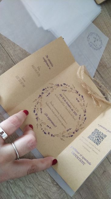 Os enseño nuestras invitaciones Hand Made total!! - 1