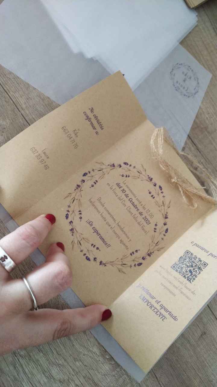 Os enseño nuestras invitaciones Hand Made total!! - 1