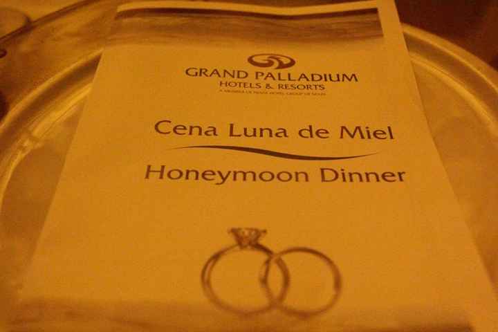 cena de luna de miel