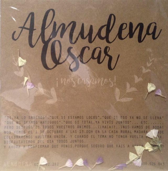 Invitaciones hand made con mucho love