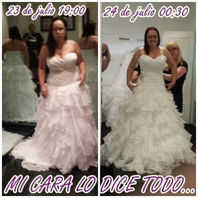 Lo que iba a ser mi vestido con Galerías Londres, y lo que fue gracias a Lugo novias en Torrente.