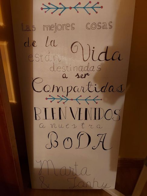 Cartel de bienvenida 1