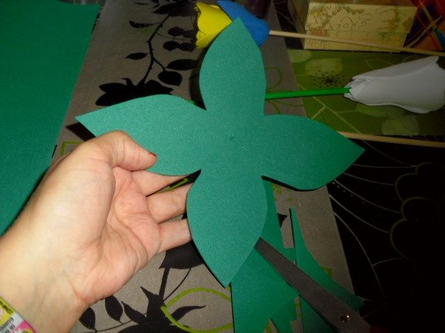hojas flor