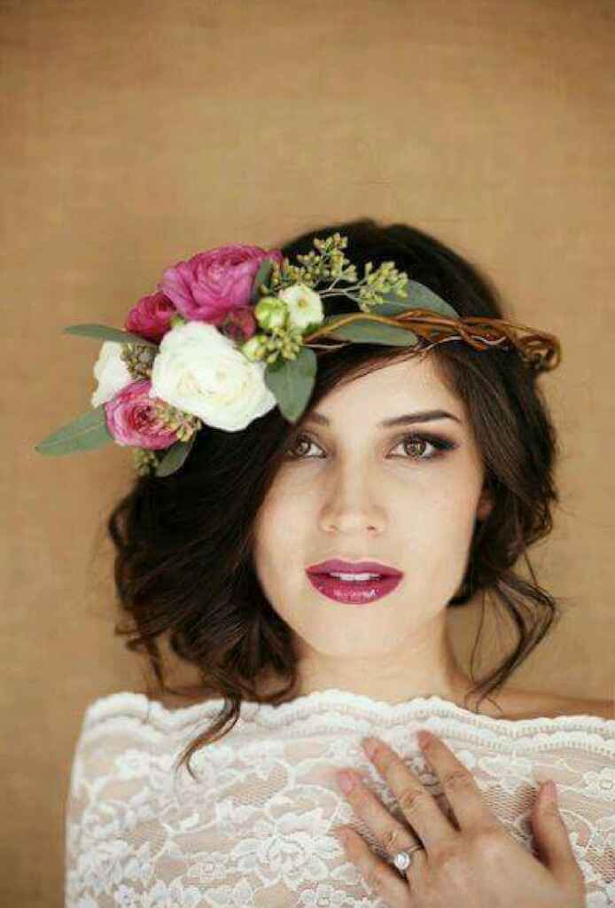 Peinados novia con flores naturales - 1