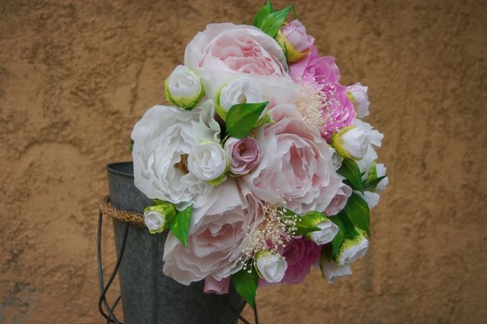 ramo de flores de papel