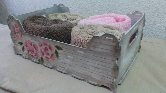 caja de fruta decorada