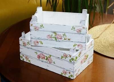 caja de fruta decorada