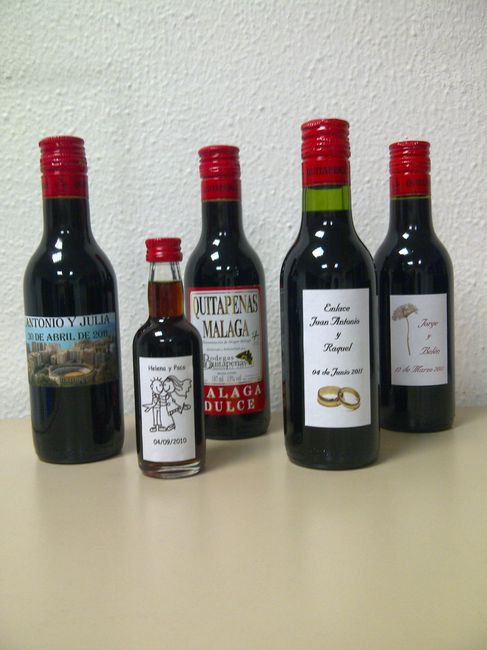 Mini botellitas vino dulce