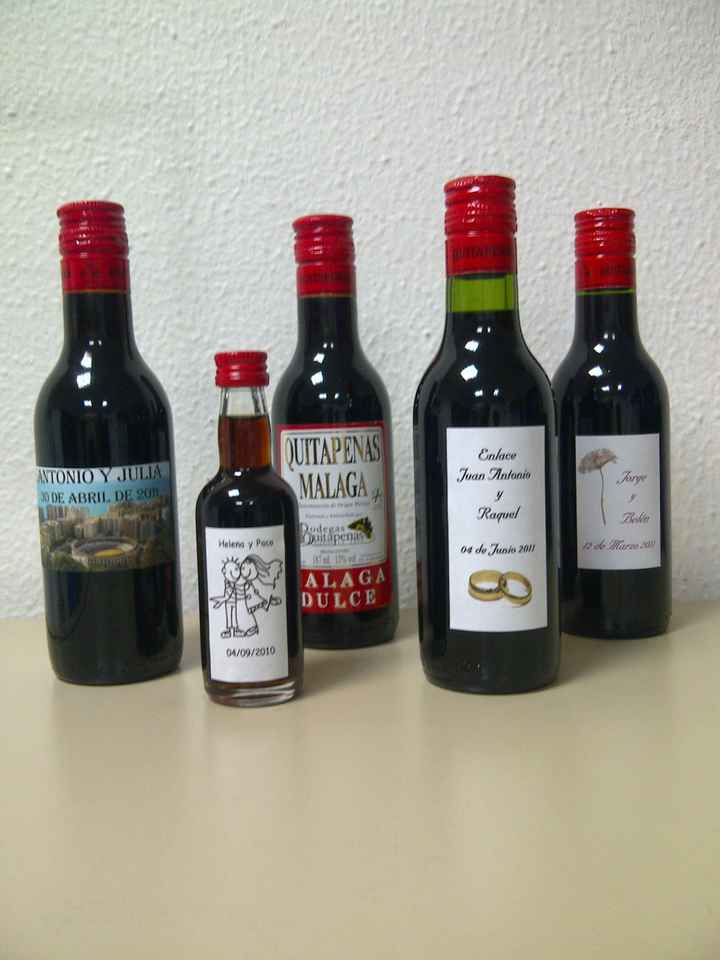 Mini botellitas vino dulce