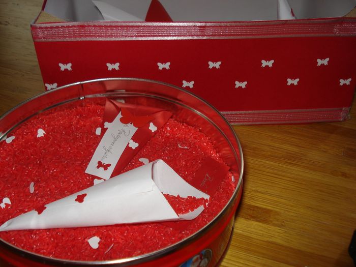 El arroz de la boda y su caja!!!
