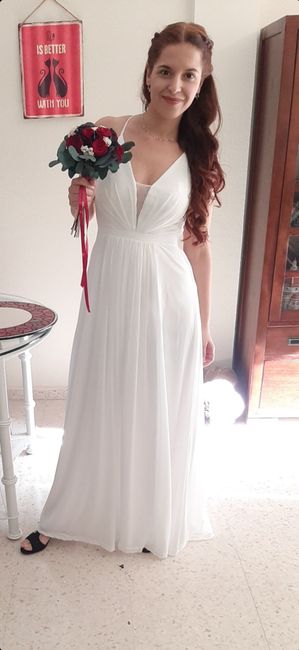 Ayudarme en cuanto que me modelo y color puede ser mi vestido para la boda civil 8