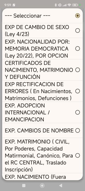 Inscripción de capitulaciones matrimoniales en el Registro Civil. 1