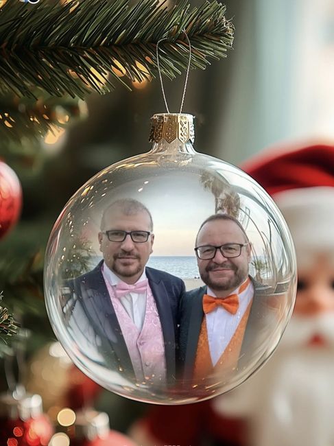 Felicitación navideña con temática boda 3