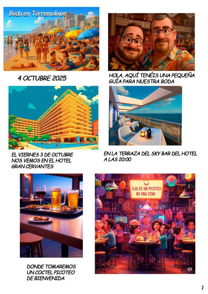 Un cómic para orientarse en la boda - 1