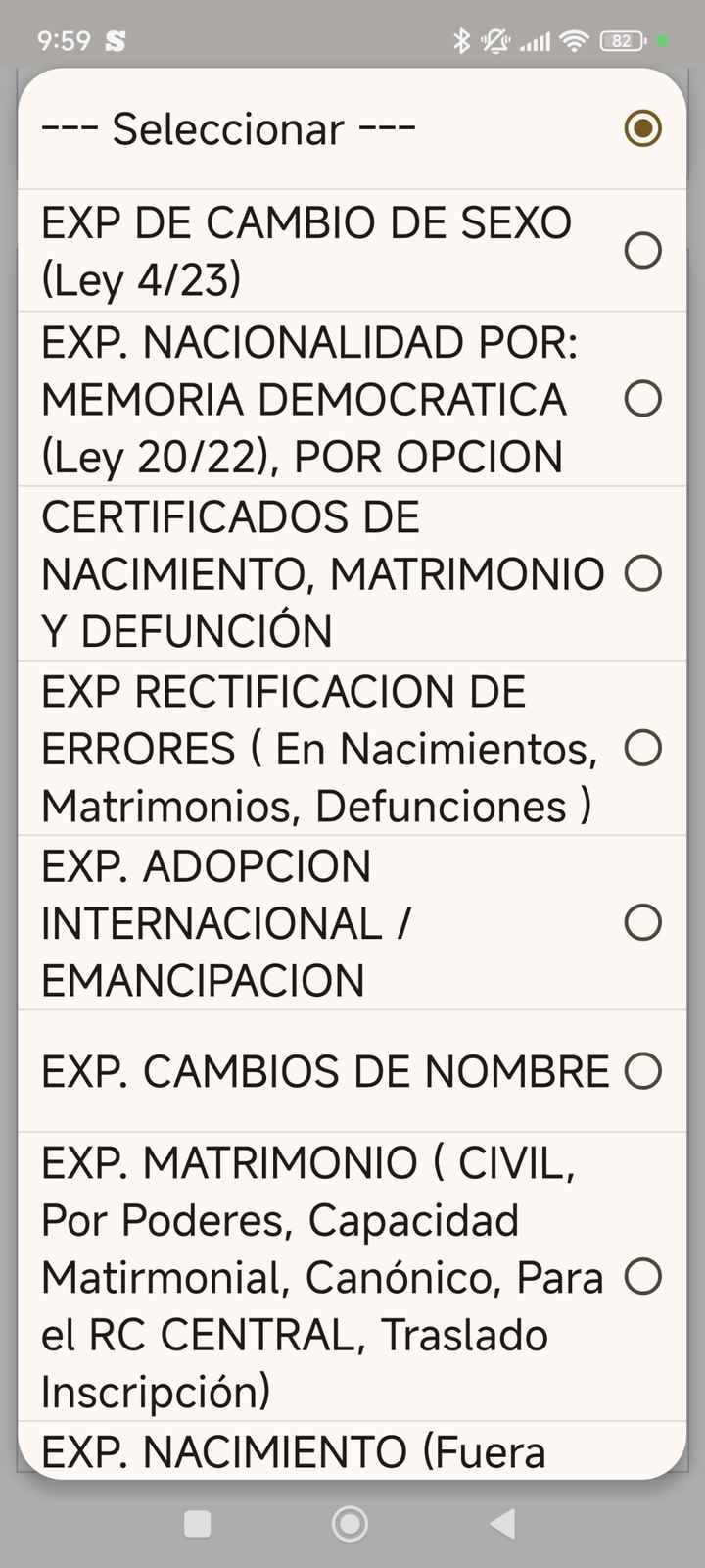 Inscripción de capitulaciones matrimoniales en el Registro Civil. - 1