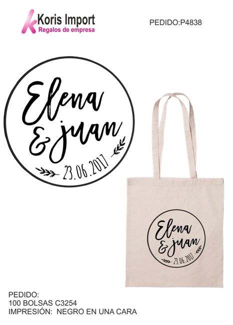 Tote bag como detalle de chicas!!!! - 1