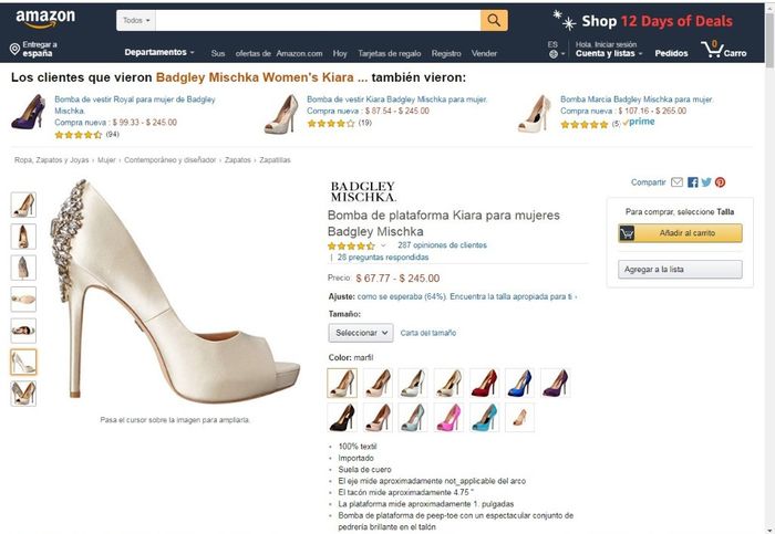 Zapatos en Amazon