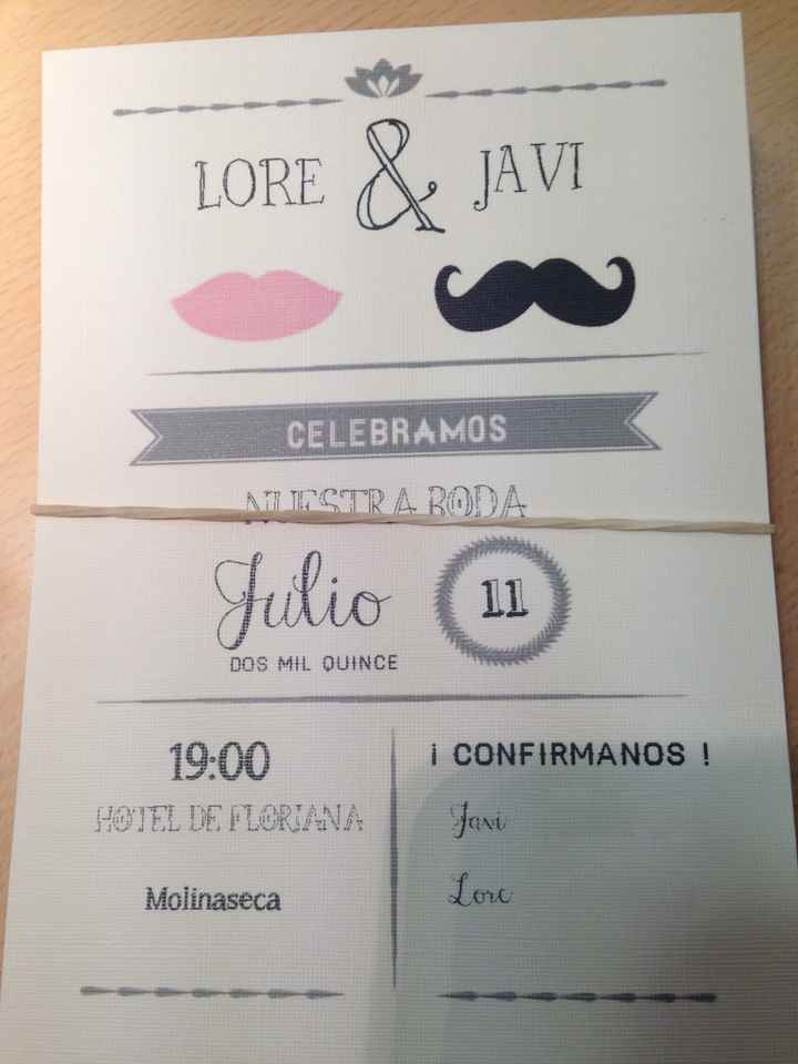 Invitaciones caseras que hemos mandado ya!