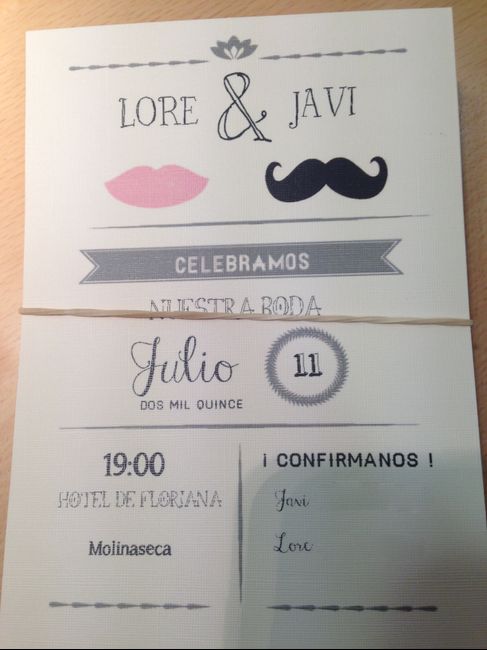 Invitaciones caseras que hemos mandado ya!